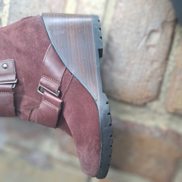 Sorel After Hour Suede Brown Boot Women's Size 8 With Side Zipper. - Picture 7 of 12